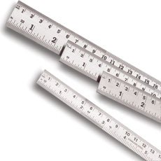 WOODRIVER Set of 4 Stainless Steel Cabinetmaker's Rules