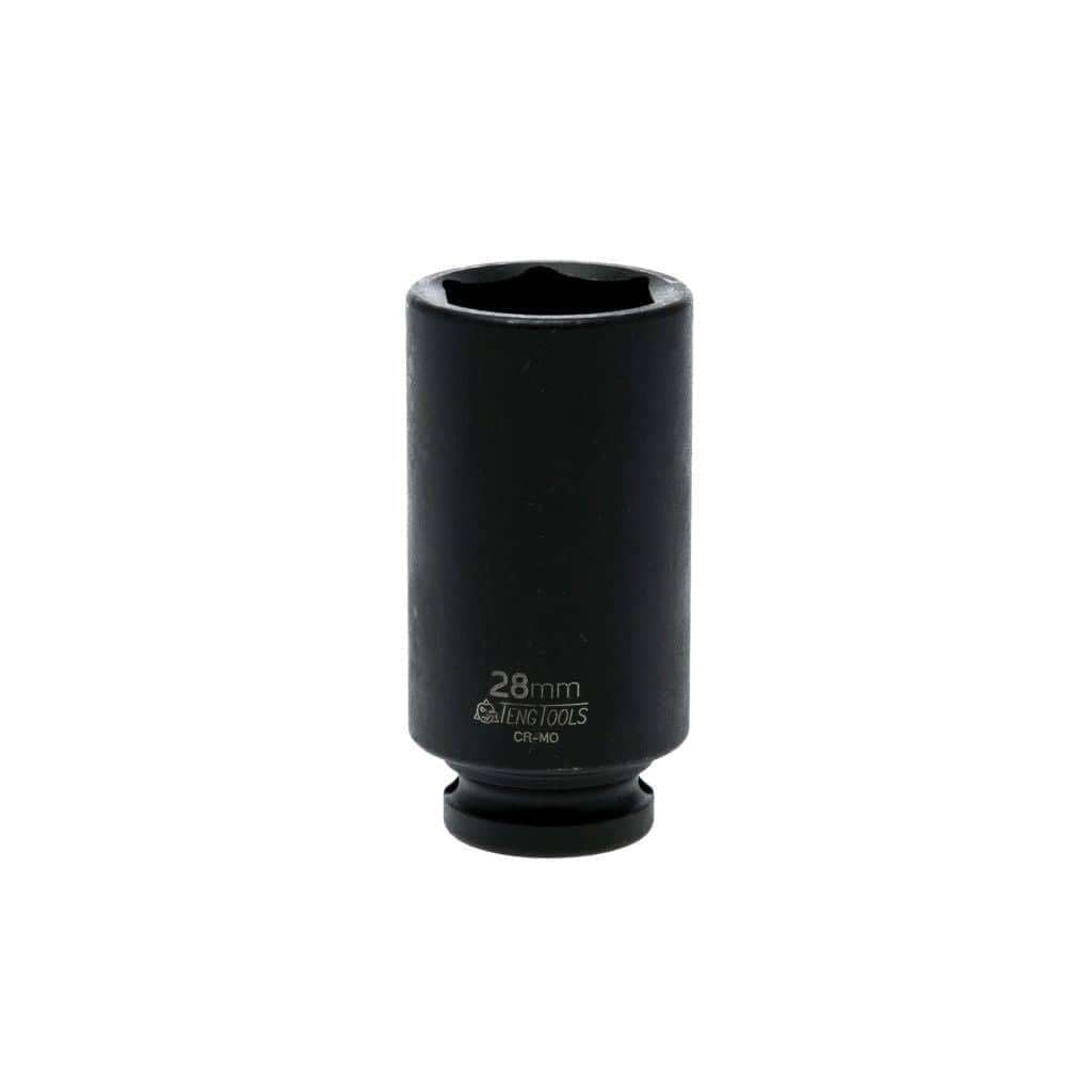 Teng 920628-N DEEP IMP Socket 28MM 1/2SQDR, Black,chrome