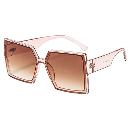 XINXIN Men's Square Sunglasses Outdoor Street Vacation Sunshade (Color : D, Size : Medium)