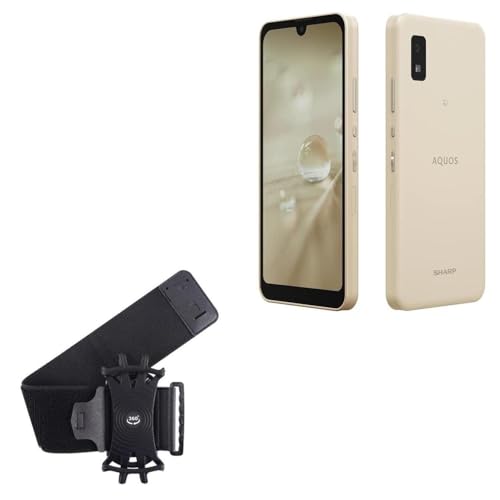 BoxWave Holster Compatible with Sharp Aquos Wish - ActiveStretch Sport Armband, Adjustable Armband for Workout and Running - Jet Black