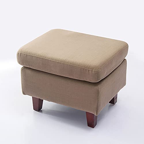Taburete de madera maciza noble y acabados textiles premium de lino para espacios elegantes 2