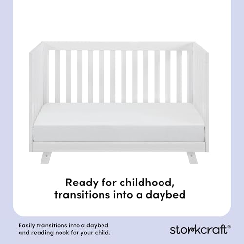 Image of Storkcraft Beckett 3-in-1 Convertible Crib, White