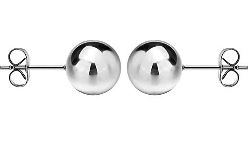 Savlano 925 Sterling Silver 18K Gold Plated Ball Stud Earrings For Women & Men3