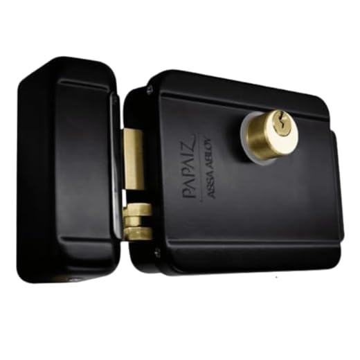 Fechadura Eletronica Sobrepor 12v Para Portão Preta - Papaiz