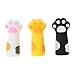 XIUOYN 3Pieces Cartoon Cats Claws Pencil Caps Chewing-Proof Silicone Pencil Topper Protectors Covers for Class Reward
