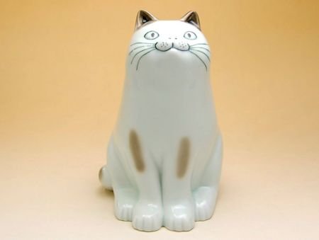Amazon.co.jp: 有田焼 お迎え猫（茶）【サイズ】13.5cm×10.3cm
