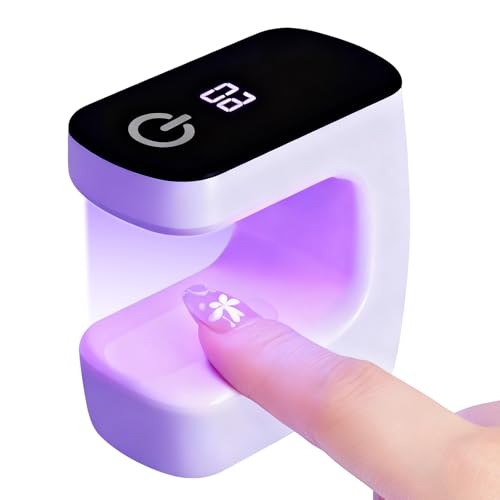 ONGNIUU Lámpara UV LED para Uñas de Gel, Mini Secador Portátil Recargable 3W, 2 Temporizadores 30s/60s, Carga USB, Ideal para Manicura Semipermanente en Casa y Viaje