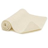 HUJI Loofah Shower Mat Non-Slip Bath Mat for Tiled Bathroom - Great for The Elderly and Children (No Suction Cups, 1)