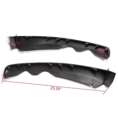 Image of PIT66 Front Lower Air Dam Deflector, Fit Ford Fusion 2013-2016 | Front Bumper Lower Valance Panel Replacement, Driver & Passenger Side Set, LH & RH Included, Replaces OEM FO1017100