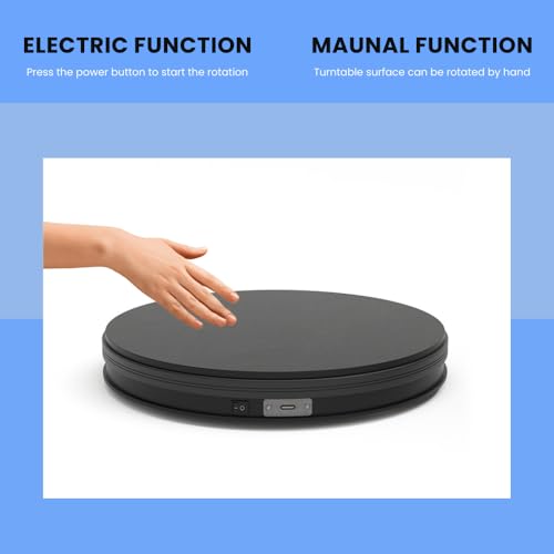 fotoconic Black Electric Motorized Rotating Turntable Display Stand, 14 Inch / 35cm Diameter, 110 Lb Centric Loading for Shop Display by fotoconic - Image 6
