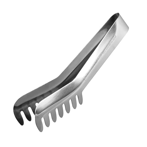 Fackelmann Pinza da cucina, per spaghetti, insalata, cubetti di ghiaccio, materiale in acciaio inossidabile, lavabile in lavastoviglie, dimensioni 19 cm