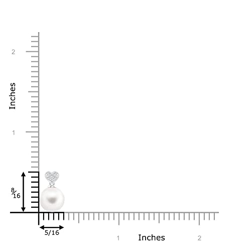 Freshwater Cultured Pearl Pendant With Heart-Shaped Bale In Silver (7Mm Freshwater Cultured Pearl) #TOP2