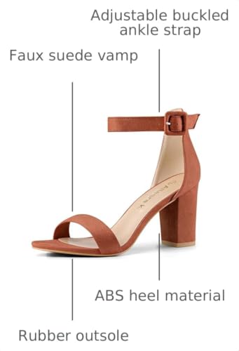 Image of Allegra K Women's Open Toe Chunky High Heel Buckle Ankle Strap Sandals