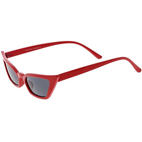 zeroUV Women's 90's Thin Retro Pointed Cat Eye Sunglasses3