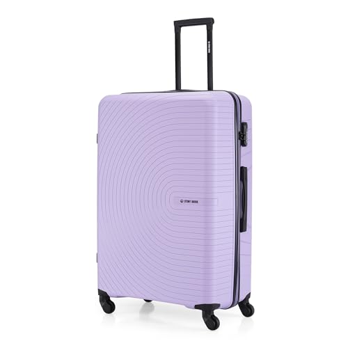 Image of Stony Brook Spinner Wheels by Nasher Miles Crescent Hard-Sided Polypropylene Check-in Luggage Pastel Purple 28 Inch |75Cm Trolley Bag