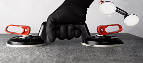 Raimondi - Elevador doble de succión para azulejos texturizados, capacidad de carga de 57 kg, color blanco