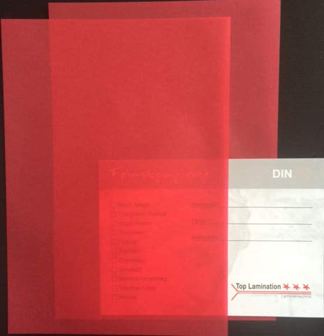 Zanders T2000 100 Blatt Transparentpapier farbig DIN A4 100 g/qm von Top Lamination Laminiertechnik Super Qualität Cover