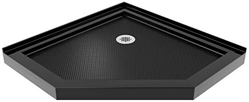 DreamLine Prism Lux 42 in. x 74 3/4 in. Fully Frameless Neo-Angle Shower Enclosure in Oil Rubbed Bronze with White Base, DL-6053-06