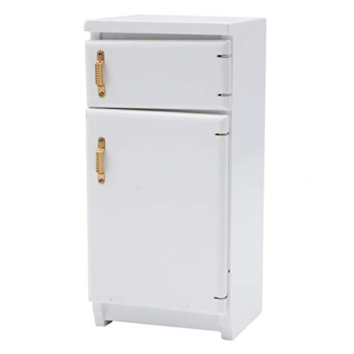 JETEHO 1/12 Dollhouse Miniature Fridge Refrigerator Dollhouse Furniture Fridge Refrigerator Accessories