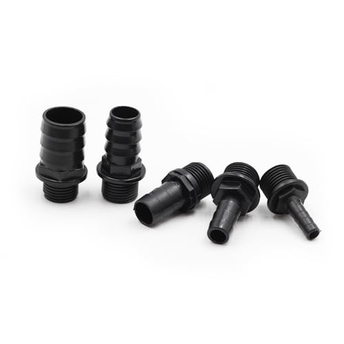 HLGHLG 5 Pack Fountain Pump Nozzles Plastic Replacement Adapters for Aquarium, Fish Tank, Pond, Hydroponics, and Water Features