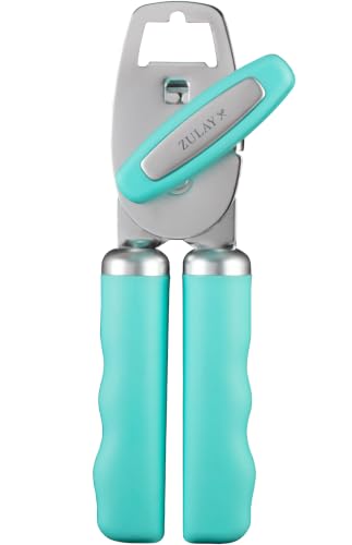 Image of Zulay Kitchen Manual Can Opener Heavy Duty Patented Stainless Steel, Teal