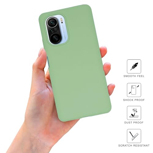 Image of SPRIG Compatible with Mi 11X Premium SilkTone (Liquid Silicone) Back Cover Drop Tested Shock Proof Mobile Case for Men, Women, Boys and Girls with Camera Protection (Mint Green)