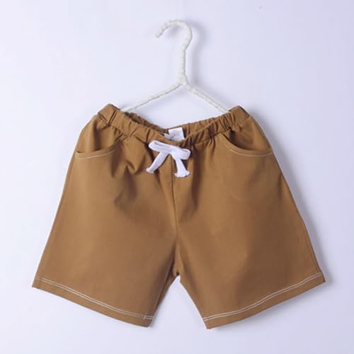 Boys Girls Trendy Active Shorts with Pockets Solid Color Elastic Waist Athletic Summer School Unifo𝐫m Shorts2