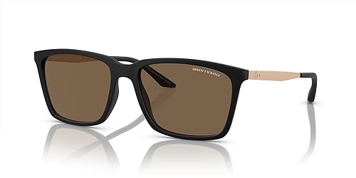 Image of Armani Exchange mens Ax4138sf Low Bridge Fit Rectangular Sunglasses