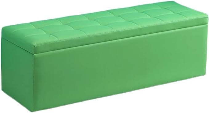 Banco Otomano Almacenamiento Piel Sintética Con Asiento Acolchado Espuma Viscoelástica Cajas Almacenamiento Otomanas Plegables Grandes Con Capacidad For Hasta 400 Kg Reposapiés For Baúl Juguetes(Gray,