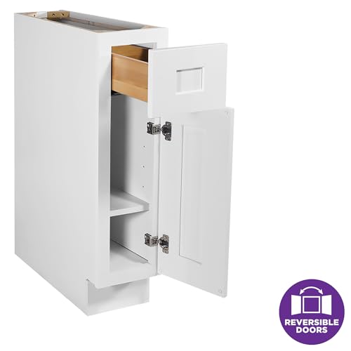 Image of Design House Brookings Kitchen Base Cabinet, 9 inch, White