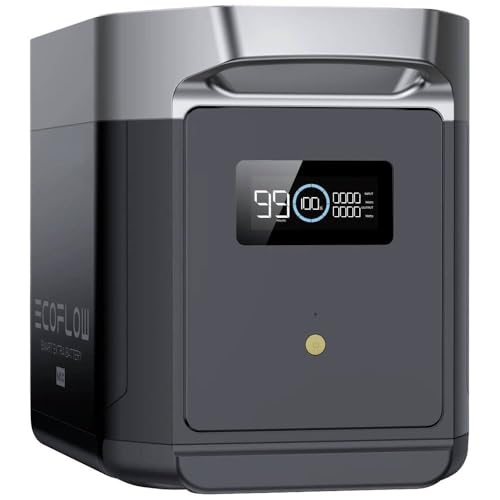 EcoFlow Zusatzbatterie für Delta 2 Max tragbare Powerstation 2048Wh Kapazität LifePO4-Batterie für Haushaltsreserve, Energiesparen, im Freien, Wohnmobil, Camping