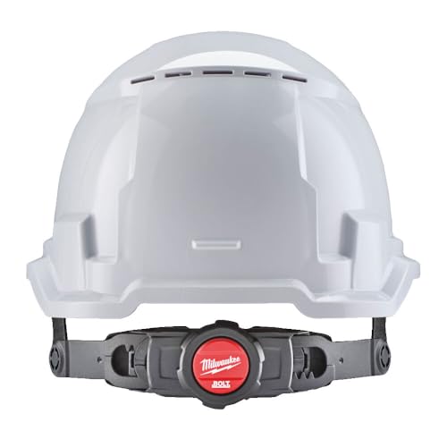 Casco de astillero Bolt 100 ventilado blanco Milwaukee para trabajos de construcción