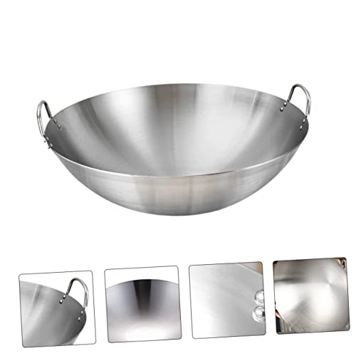 Wok de acero inoxidable con doble mango y capacidad 1 cl miniatura 5