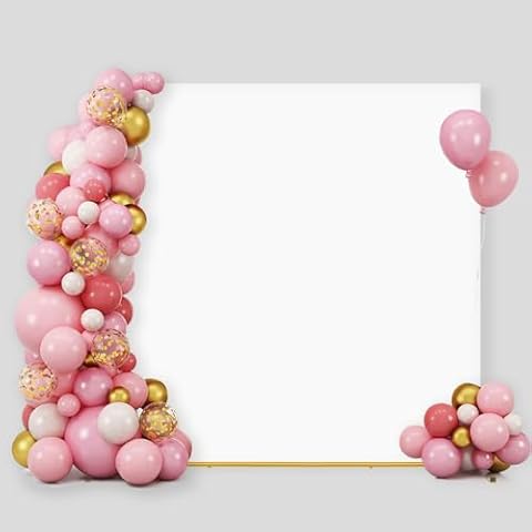 Wedding Arch Cover 6.6x6.6FT Square Arch Backdrop Covers Spandex Fitted Balloon Arch Cover for Birthday Party Wedding Ceremony Banquet Decoration White Cover