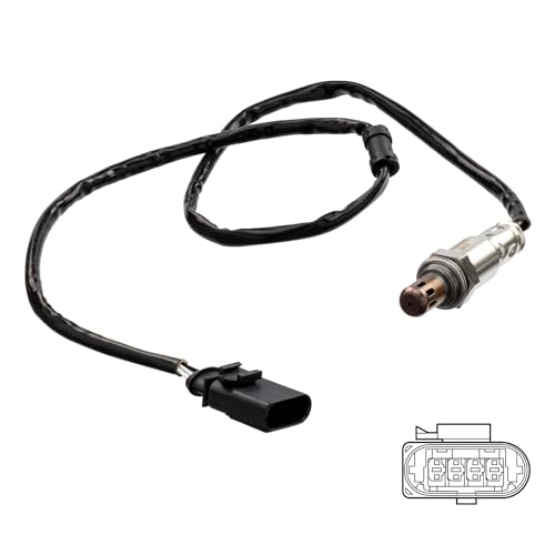 DELPHI Lambdasonde nach Katalysator Oxygen O2 Sensor Planarsonde Beheizt für SKODA FABIA (NJ3) 800mm ES21215-12B1