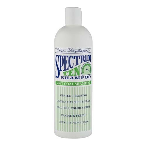 Chris Christensen Spectrum Ten Dog Shampoo Groom Like a Professional Gentle Cleansing Gorgeous Shine Made in USA 473ml