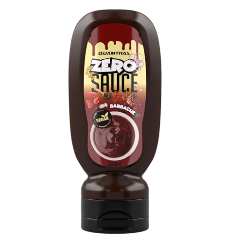 Quamtrax Nutrition - Salsa Gourmet Zero 0% Calorías - 330ml - Sabor auténtico, sin grasas y ligera (330, Barbacoa)