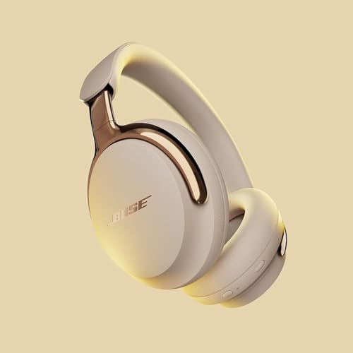 Image of Bose (2nd Gen QuietComfort Ultra Bluetooth Headphones, Wireless Headphones with Spatial Audio, Over Ear Noise Cancelling with Mic, Up to 30 Hours of Play time + 20W Wall Charger (Driftwood Sand)