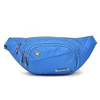 Sac banane pour la course à pied - ceinture sport très élastique - Sac banane non serré pour la randonnée, le vélo, l'entraînement Smashing, bleu, S