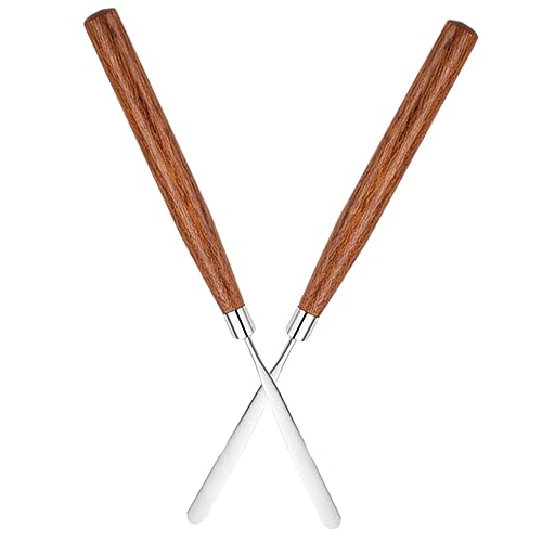 IWOWHERO Stainless Steel Palette Stick Mini Spatula Makeup Foundation Stirring Tool for Beauty Salon