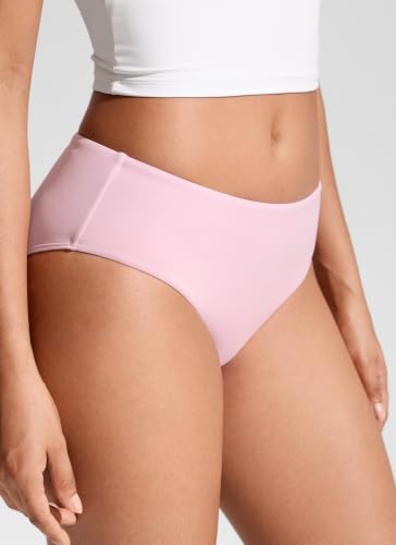Image of CRZ YOGA Mid Waisted Bikini Bottoms | Mid Cut Leg, Medium Bum Coverage, Full Lining, Swim, Bathing Suit Briefs for Women