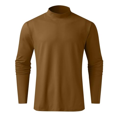 Cherishon Mens Slim Fit T Shirt, Mens High Neck Slim Fit Long Sleeve T-Shirt4