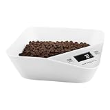 Waage für Haustiere – Lebensmittelleitern | Digitale Küchenleiter, elektronische Fütterungsleiter, multifunktional, mit abnehmbarer Schüssel für Hunde und Katzen, Ec