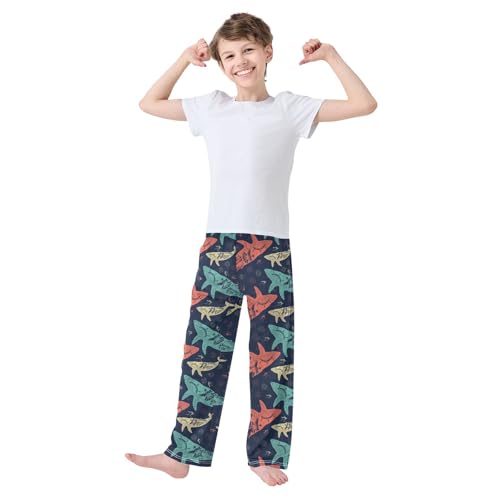 Whale Lighthouse Waves Boys Pants for Kids Jogger Pants with Pockets S-XL2