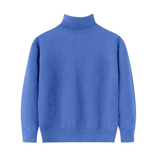 Toddler Kids Turtle Neck Sweater Fall Winter Warm Thick Knitwear for Boys Girls Childs Long Sleeve Knit Pullover