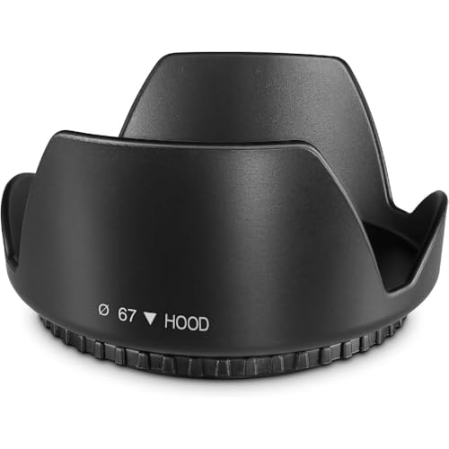 Image of MOSTOS - 67mm Camera Lens Hood for Canon, Nikon, Sony Cameras with EF-S 18-135mm f3.5-5.6, RF 24-105mm f4-7.1, Sony FE 85mm f1.8, Sigma 16mm f1.4 DC DN Lens and More