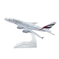 SUNSK Flugzeug Modell Legierung Airplane A380 Emirates Flugzeug Metallmodell 1/400 Skala Diecast Flugzeugmodell mit Ständer Miniaturmodelle Sammlung Geschenk