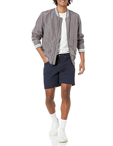 Image of Amazon Essentials Men's Straight-Fit 9 inch Inseam Stretch Cotton Twill 5-Pocket Shorts