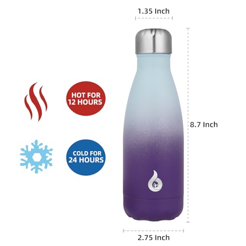 Image of BJPKPK 12oz Small Insulated Water Bottles Stainless Steel Water Bottle for Travel,Ocean Dream