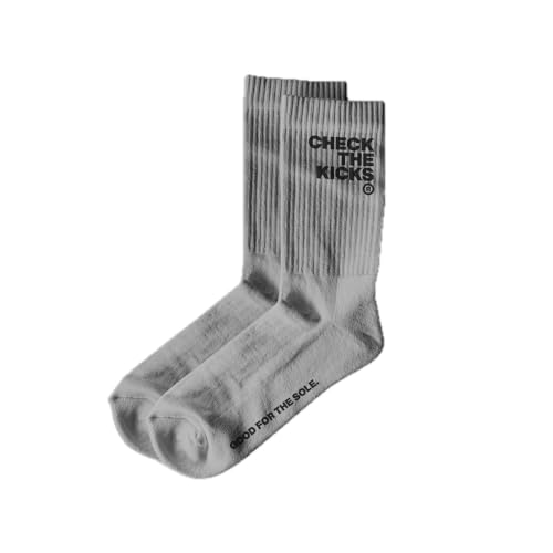 1 Pair Unisex Cotton Cushioned Crew Socks - Elastic Fit, Sizes 5-12, Woven Branding on Outer Sides